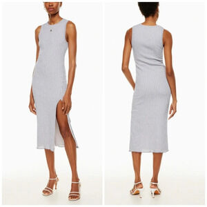 Aritzia Wilfred Verona Dress Baby Blue White Size Small